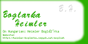 boglarka heimler business card